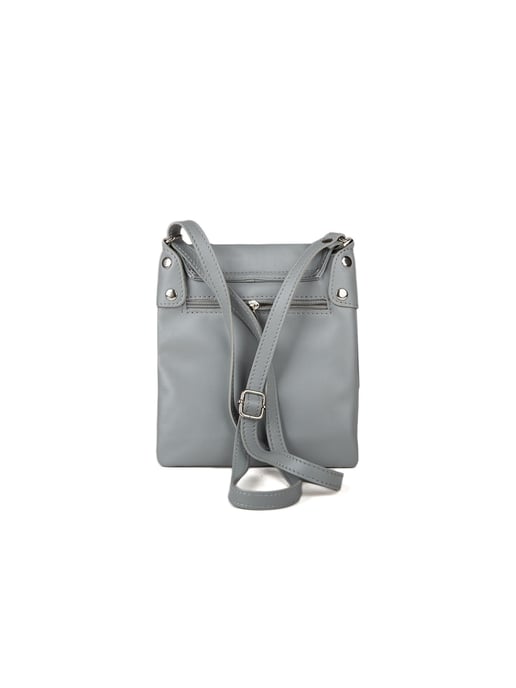 Giulia Monti Umhängetasche Grau Beige - Image 3
