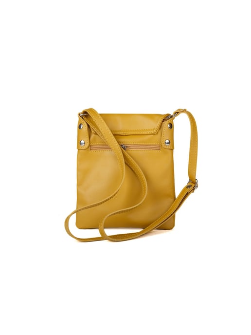 Giulia Monti Schultertasche Senfgelb - Image 3