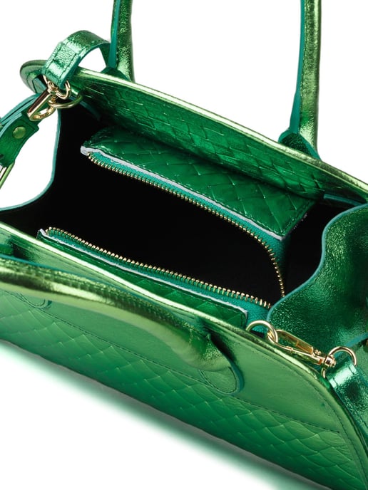 Giulia Monti Handtasche Grünes Metall - Image 4