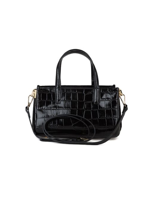 Giulia Monti Schultertasche Schwarz - Image 3