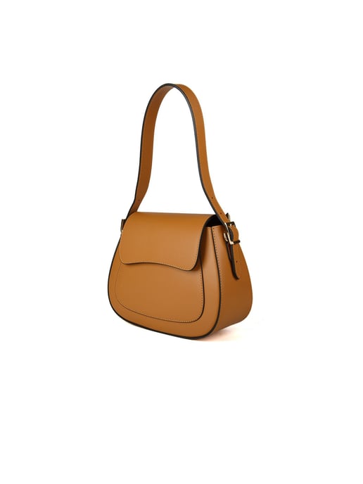 Giulia Monti Schultertasche Hellbraun - Image 2