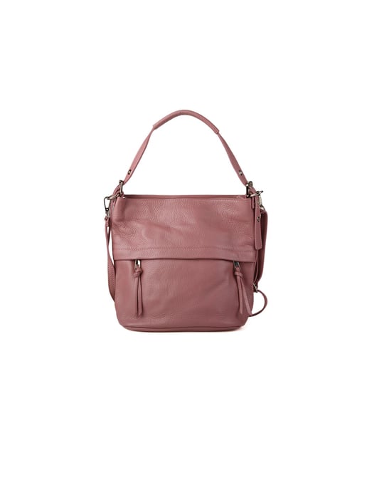 Giulia Monti Schultertasche Blasses Pflaumenlila oder Korallpink - Image 1