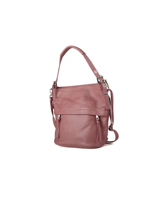 Giulia Monti Schultertasche Blasses Pflaumenlila oder Korallpink - Image 2