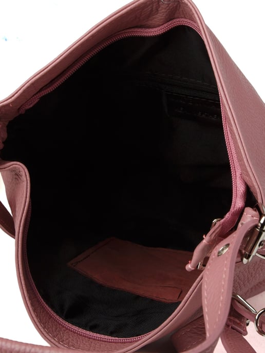 Giulia Monti Schultertasche Blasses Pflaumenlila oder Korallpink - Image 4