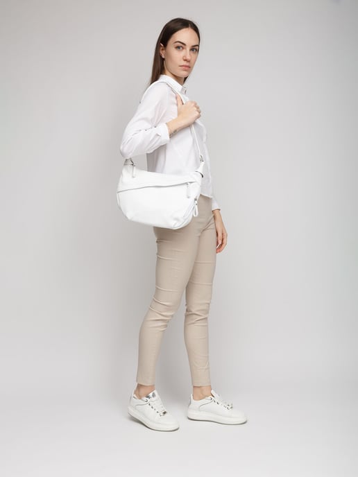 Giulia Monti Schultertasche Weiß - Image 5