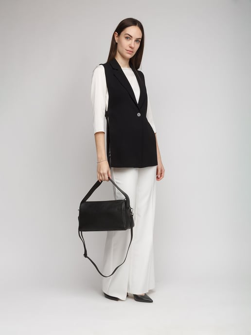 Giulia Monti Schultertasche - Schwarz - Image 5