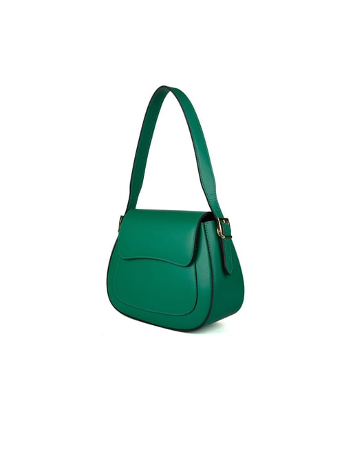 Giulia Monti Schultertasche Klassisch Grün - Image 2