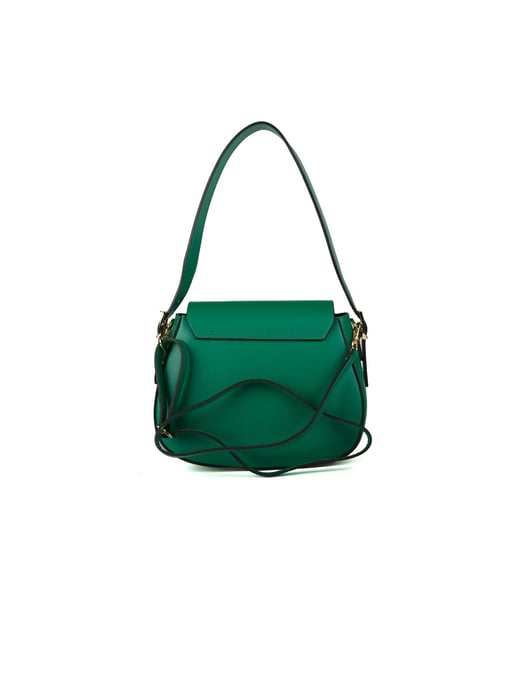 Giulia Monti Schultertasche Klassisch Grün - Image 3