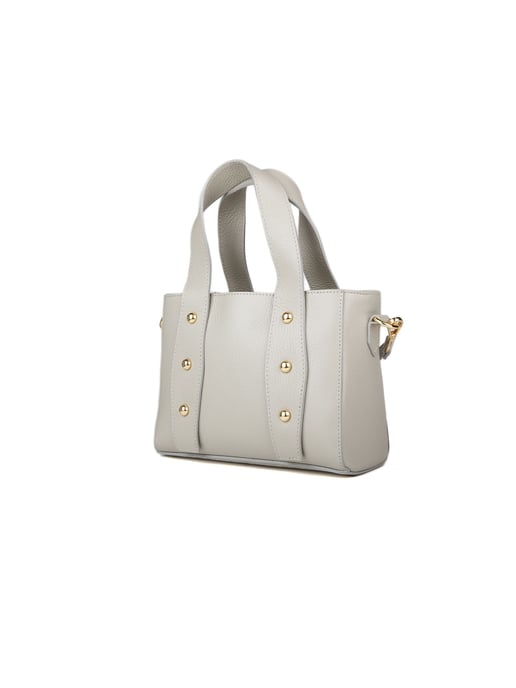 Giulia Monti Schultertasche Hellgrau - Image 2