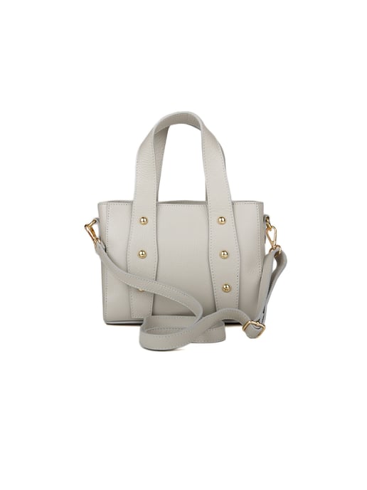 Giulia Monti Schultertasche Hellgrau - Image 3