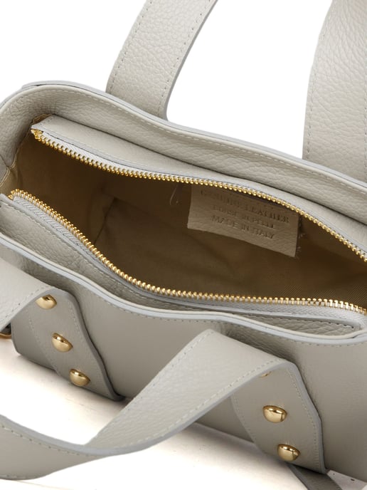 Giulia Monti Schultertasche Hellgrau - Image 4