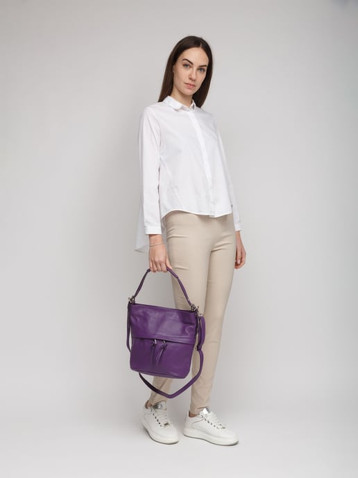 Giulia Monti Schultertasche Violett - Image 5