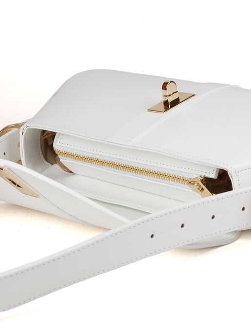 Giulia Monti Schultertasche Weiß - Image 4