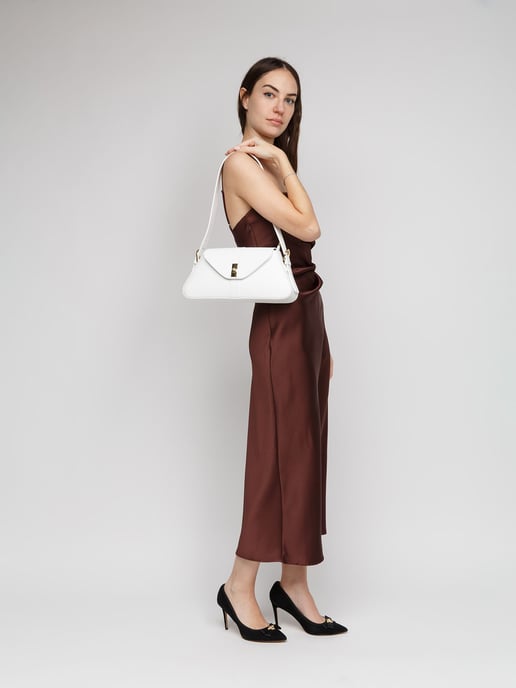 Giulia Monti Schultertasche Weiß - Image 5