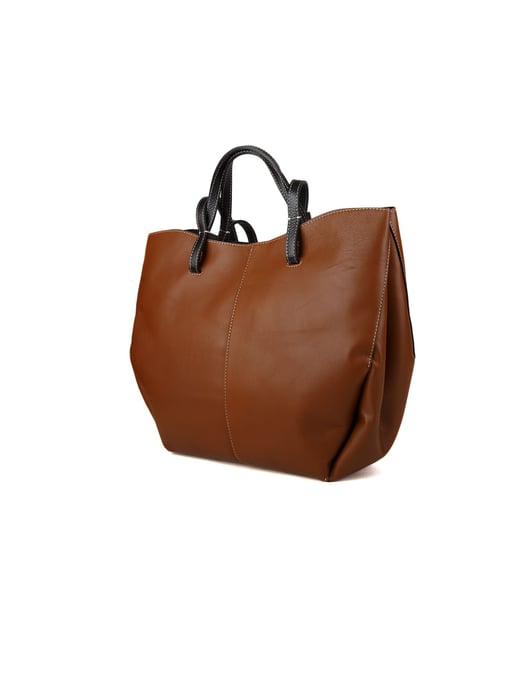 Giulia Monti Tragetasche Goldbraun Schwarz - Image 2