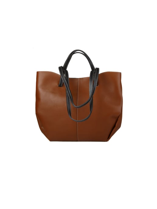 Giulia Monti Tragetasche Goldbraun Schwarz - Image 3
