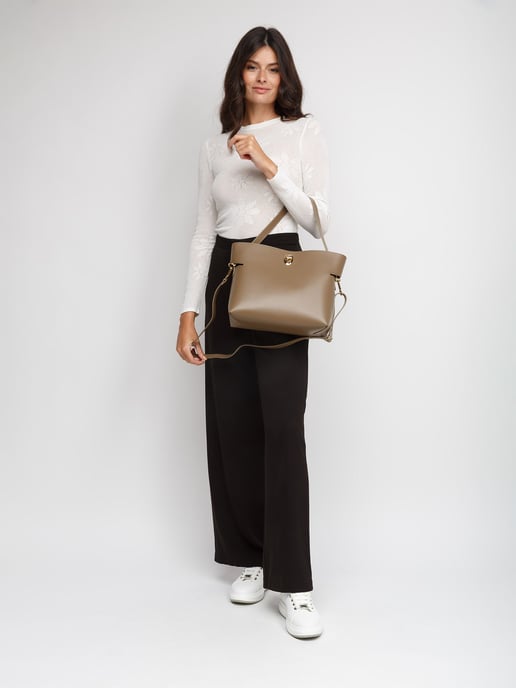 Giulia Monti Tote Bag Taupe - Image 5