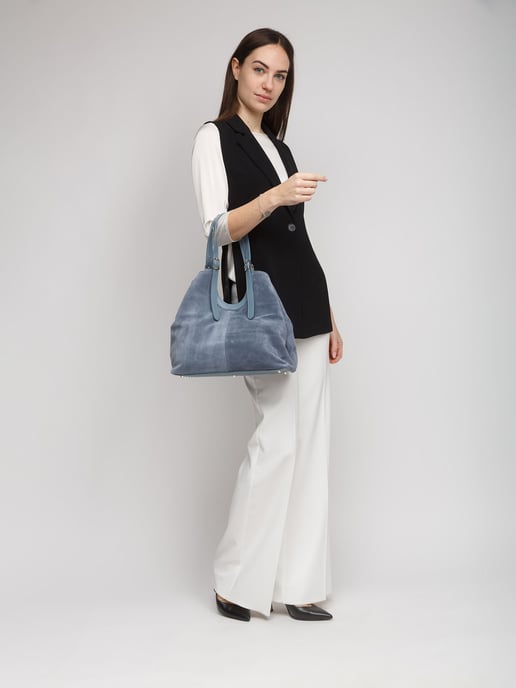Giulia Monti Tote Tasche Stahlblau - Image 5