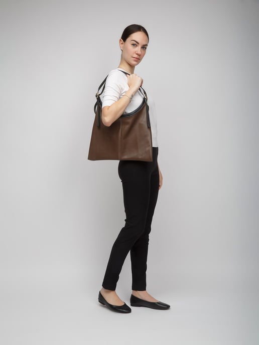 Giulia Monti Tote Bag Braun Schwarz - Image 5