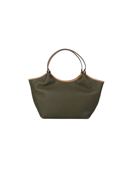 Giulia Monti Tote Bag Militärgrün Beige - Image 1