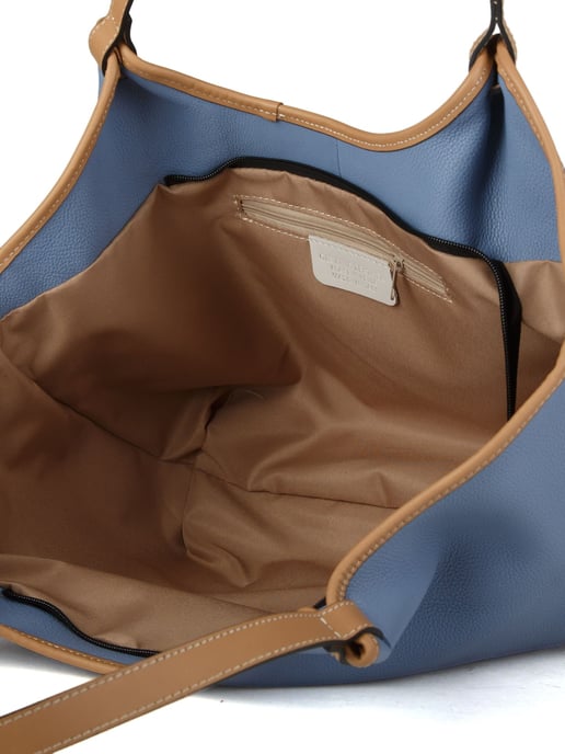 Giulia Monti Tote Bag Himmelblau Braun - Image 3