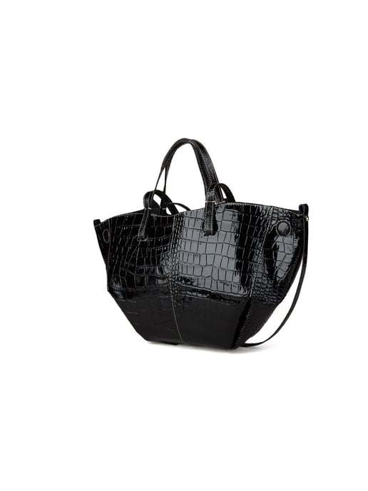 Giulia Monti Shopper Tasche Schwarz - Image 2