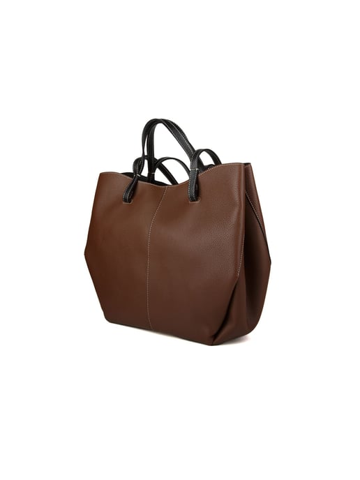 Giulia Monti Tote Bag Walnussbraun Schwarz - Image 2