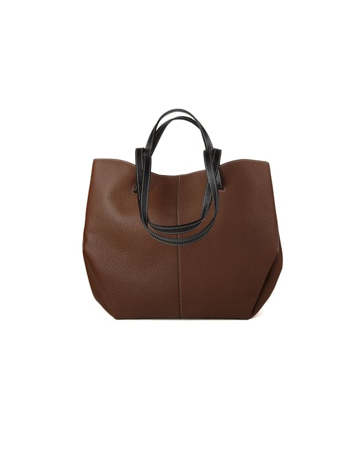 Giulia Monti Tote Bag Walnussbraun Schwarz - Image 3