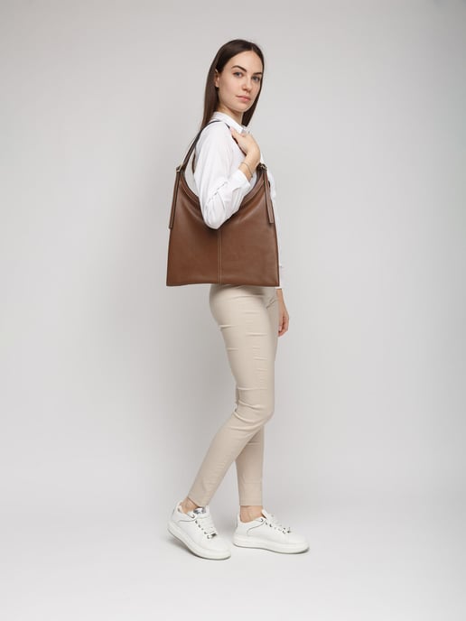 Giulia Monti Schultertasche Braun - Image 5