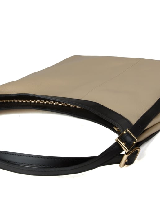 Giulia Monti Umhängetasche Hellbeige Schwarz - Image 4