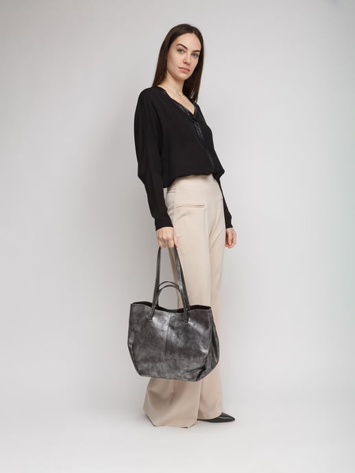 Giulia Monti Schultertasche Grau - Image 5