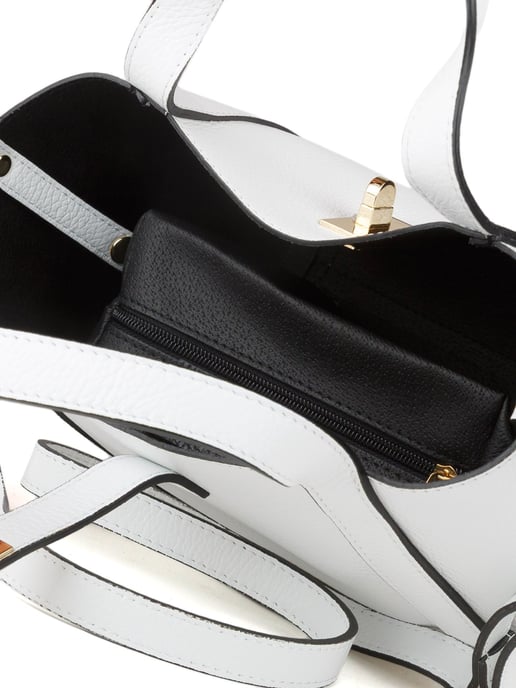 Giulia Monti Schultertasche Weiß - Image 4