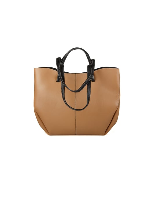 Giulia Monti Handtasche Grau Beige Schwarz - Image 3