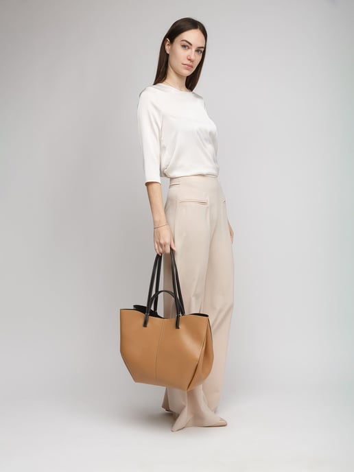 Giulia Monti Handtasche Grau Beige Schwarz - Image 5