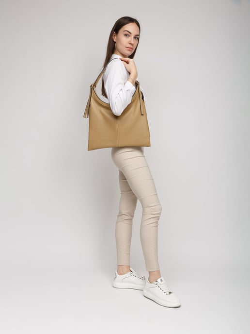 Giulia Monti Handtasche Licht Taupe - Image 4