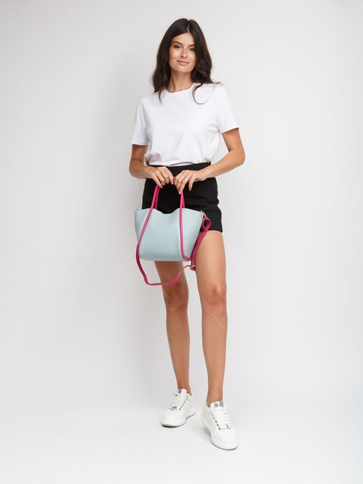 Giulia Monti Tote Bag Himmelblau Fuchsia - Image 5