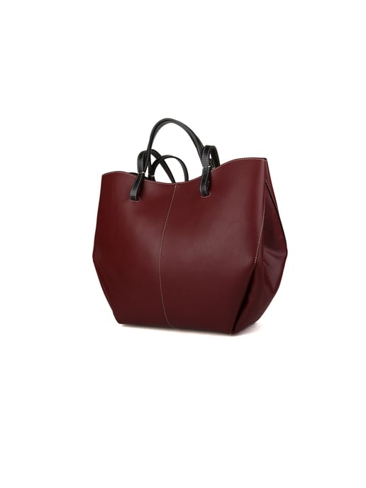 Giulia Monti Tote Bag Burgundy Schwarz - Image 2