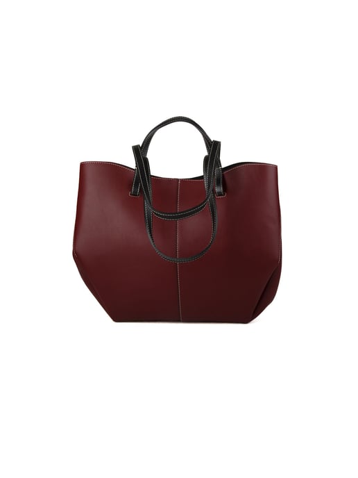 Giulia Monti Tote Bag Burgundy Schwarz - Image 3