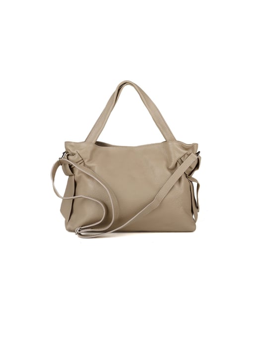 Giulia Monti Shopper Tasche Hellbraun - Image 3