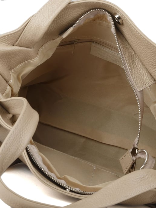 Giulia Monti Shopper Tasche Hellbraun - Image 4
