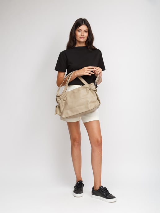 Giulia Monti Shopper Tasche Hellbraun - Image 5