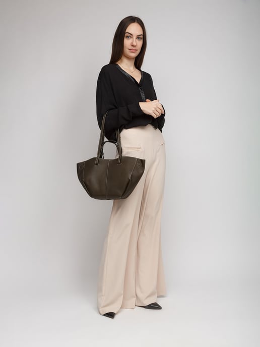 Giulia Monti Shopper Tasche Braun - Image 5