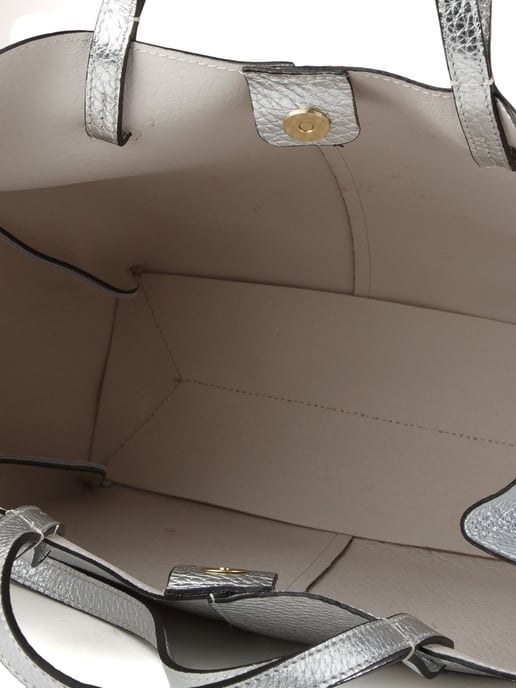 Giulia Monti Shopper Tasche Silber - Image 4