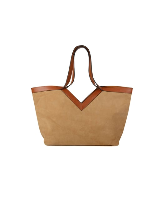Giulia Monti Tote Bag Beige Goldbraun - Image 1