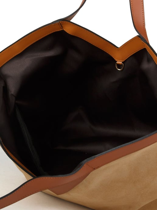 Giulia Monti Tote Bag Beige Goldbraun - Image 3