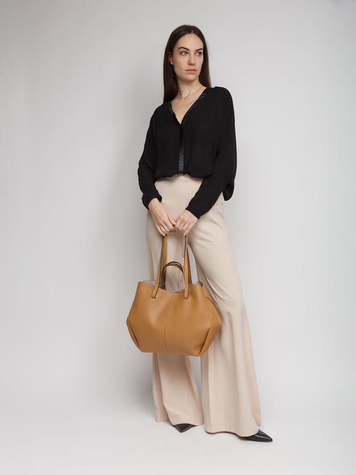 Giulia Monti Handtasche Grau Beige - Image 5