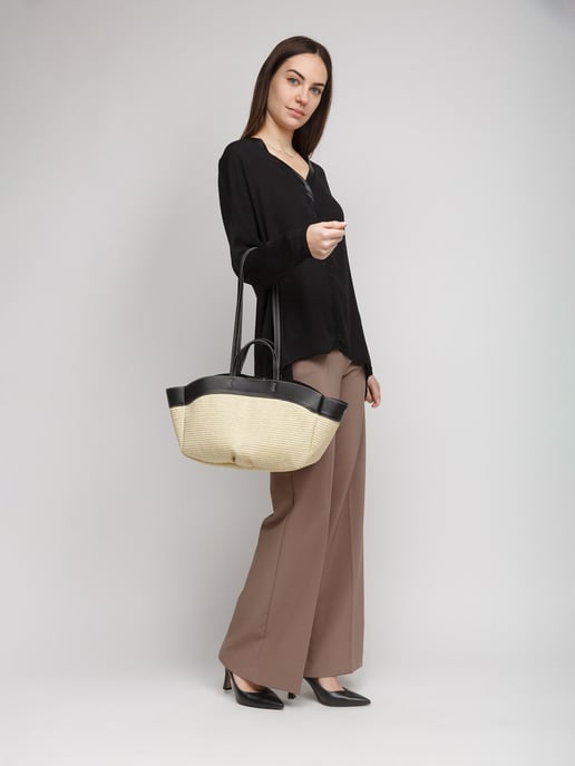 Giulia Monti Einkaufstasche Schwarz - Image 5