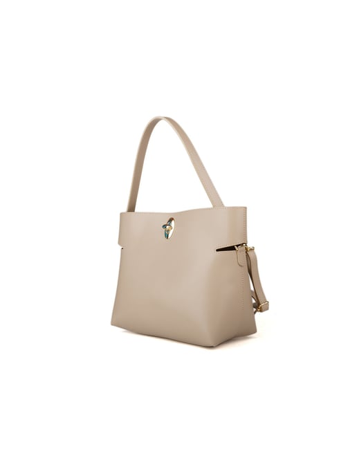 Giulia Monti Umhängetasche Grau Beige - Image 2