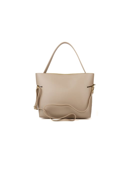 Giulia Monti Umhängetasche Grau Beige - Image 3