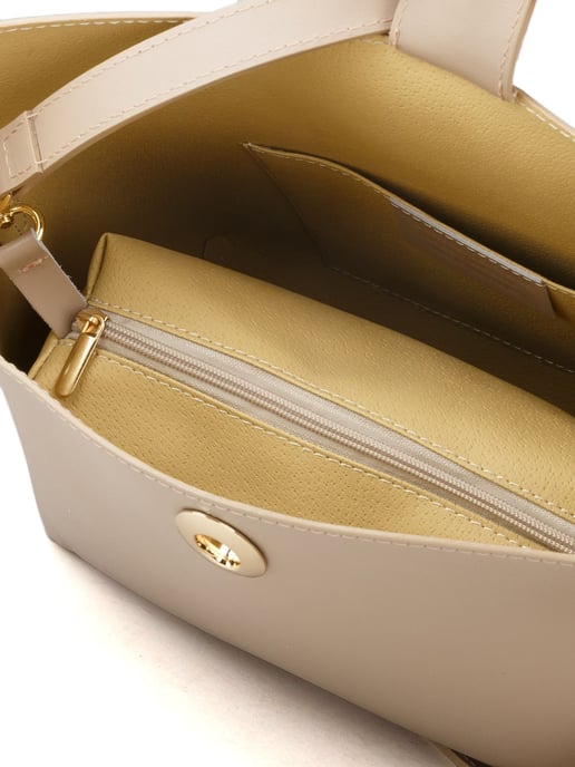Giulia Monti Umhängetasche Grau Beige - Image 4